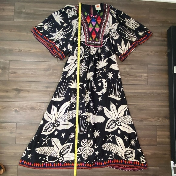 NWT Farm Rio Cerrado Sky Embroidered Maxi Dress - Picture 11 of 15